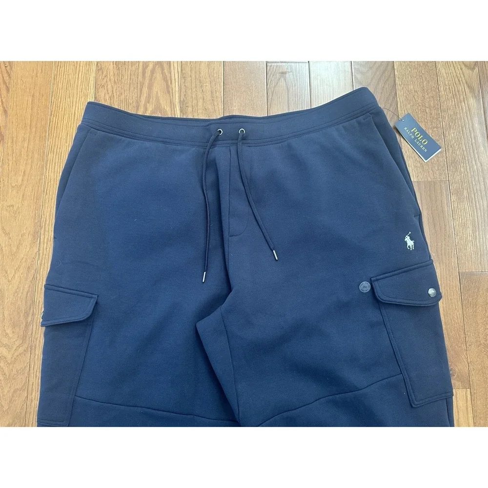 Polo‎ Ralph Lauren Cargo Joggers Mens 3XLT Navy Double Knit Sweatpants NEW NWT